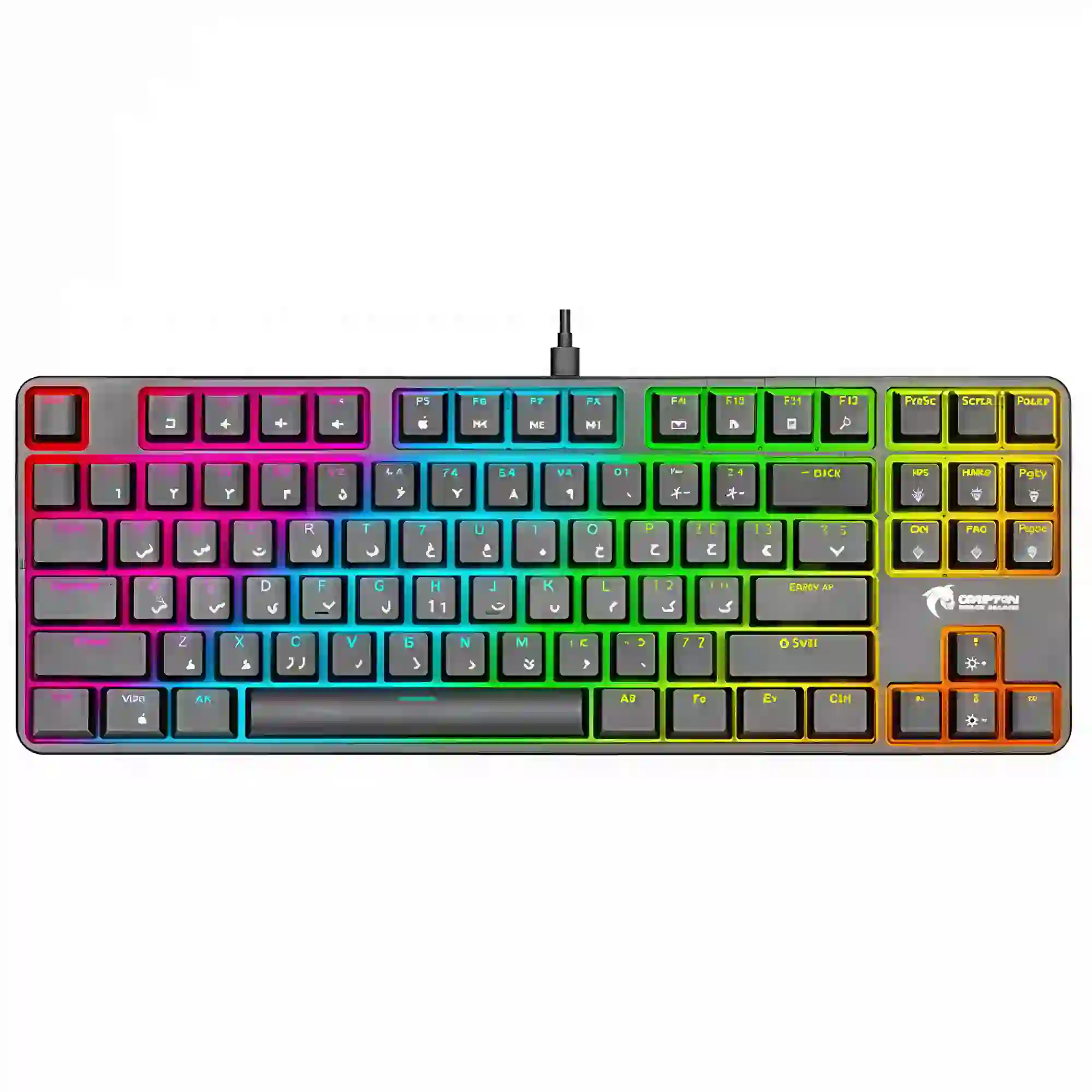 کیبورد سیمی گیمینگ Green مدل GK801-RGB با سوییچ آبی